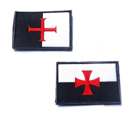 Knights Templar Cross Embroidered Patch Crusader Patch Crusaders