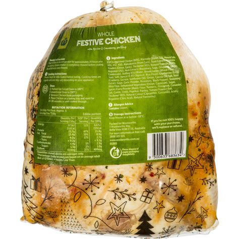 Check spelling or type a new query. Woolworths Festive Whole Chicken 1.6kg | Woolworths