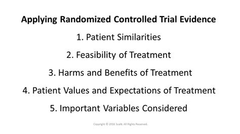 There Are Five Considerations Taken When Applying Randomized Controlled
