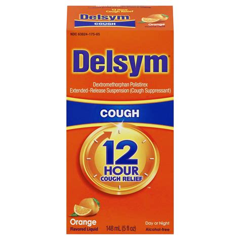 Delsym Adult 12 Hour Cough Relief Medicine Powerful Cough Relief For