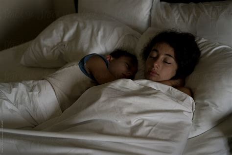 Sister And Brother Peacefully Sleeping Together By Beatrix Boros