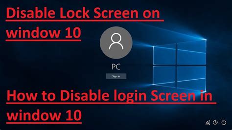 How To Disable Lock Screen And Login Password In Windows Youtube