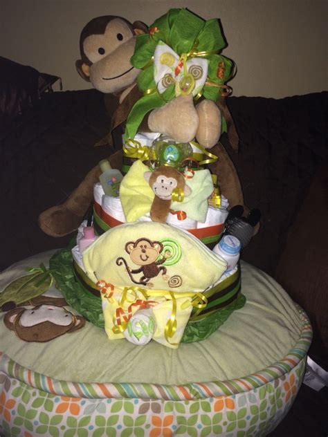 Check out our boppy pillow cover selection for the very best in unique or custom, handmade pieces from our nursing shops. Boppy pillow base monkey diaper cake | Monkey diaper cakes ...