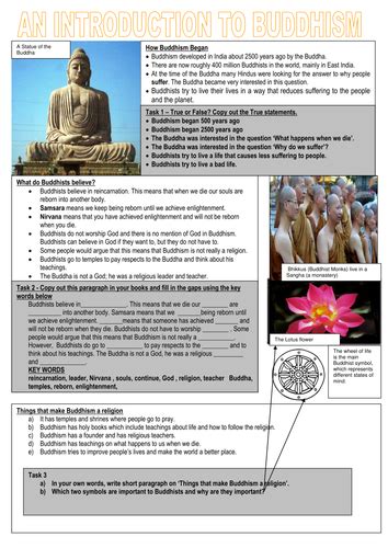 An Introduction To Buddhism Ks3 Teaching Resources