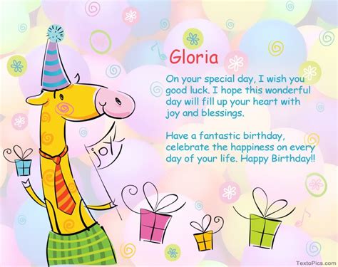 Happy Birthday Gloria Pictures Congratulations