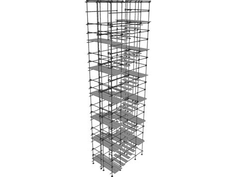 Scaffold Stairs 3d Model 3dcadbrowser