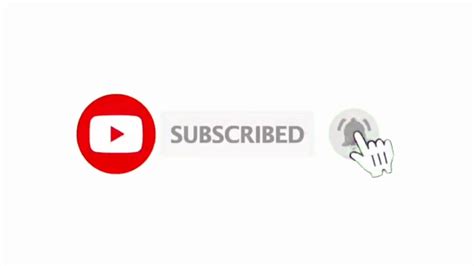 No Background Subscription Button And Bell Icon Video For