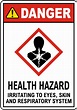 Danger Health Hazard GHS Sign - Claim Your 10% Discount