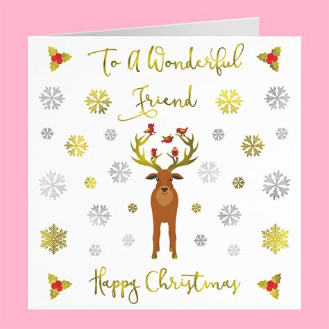Friend Christmas Card To A Special Friend Happy Christmas Etsy