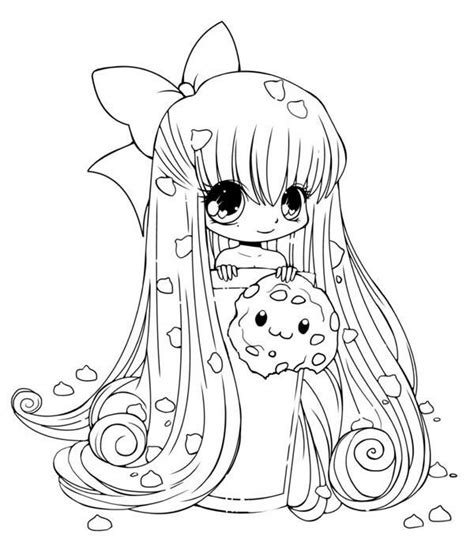 Girl Cokies Chibi Coloring Pages Cute Coloring Pages