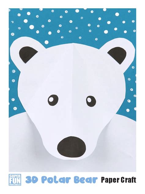 3d Polar Bear Craft A4 Pdf