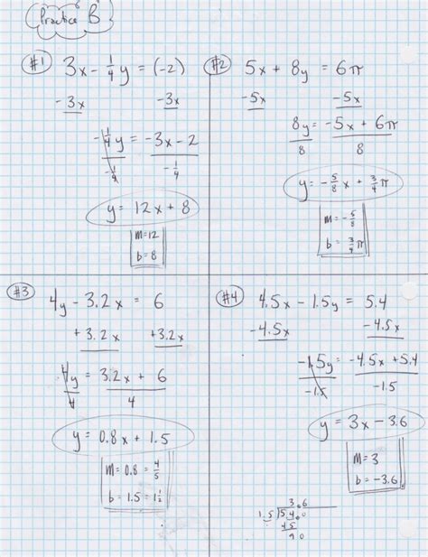 Courseworks 6 0 Slope And Y Intercept