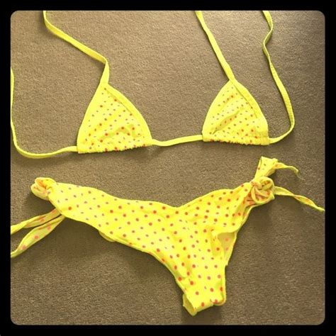 Teeny Weeny Yellow Polka Dot Bikini Yellow Polka Dot Bikini Polka