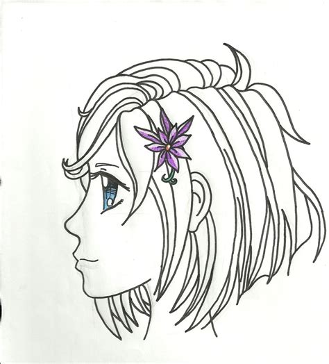 Anime Girl Face Profile By Zippyatda On Deviantart