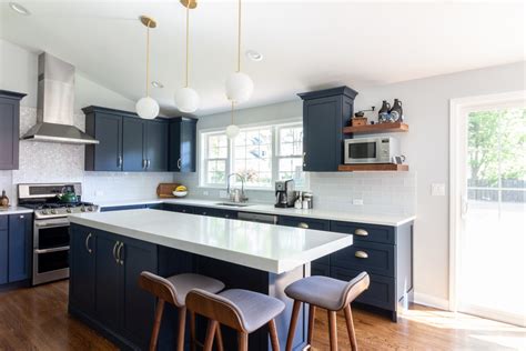 Hale navy by bm and naval by sw keeps coming up. Design Trend: Blue Kitchen Cabinets