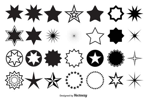 Vector Star Shapes Star Clipart And Images Free For Download