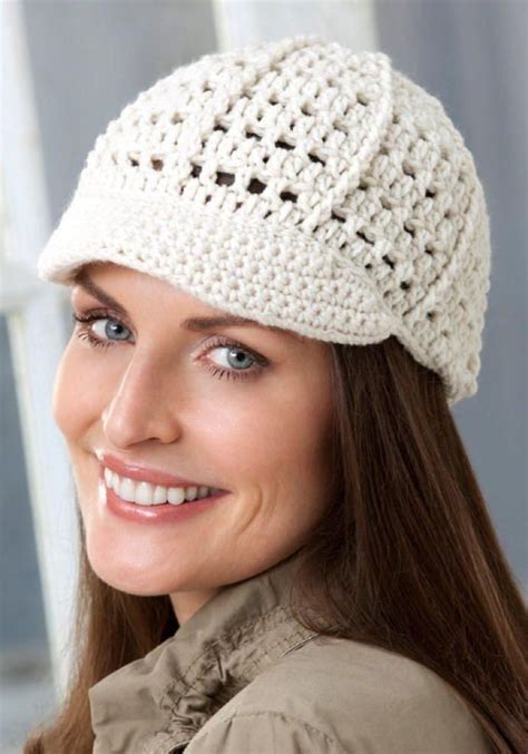 Trendy Petite Brimmed Cap Crochet Newsboy Hat Crochet Hats Crochet