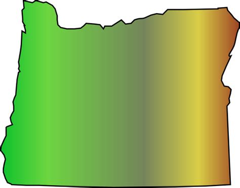 Oregon State Map Clip Art at Clker.com - vector clip art online, royalty free & public domain