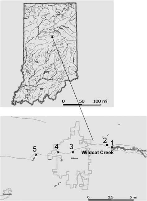 Map Of The State Of Indiana And The Wildcat Creek Watershed In Howard