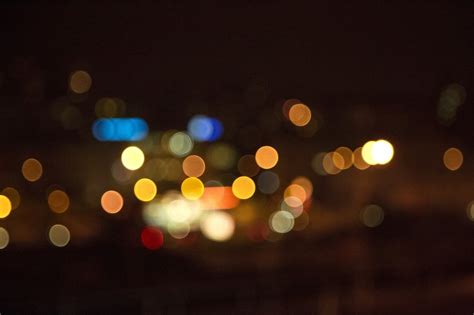 Blurred Night Street Lights Free Image Download