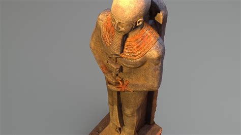 pharaoh egyptian statue 3d model cgtrader