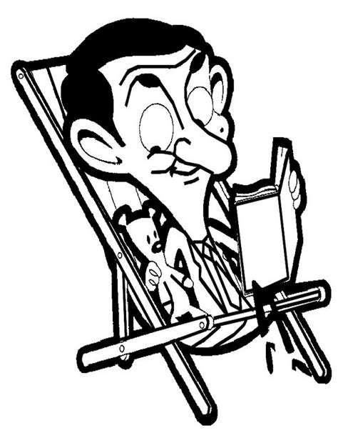 Mr bean is cleaning car. Mr Bean Coloring Pages at GetDrawings | Free download