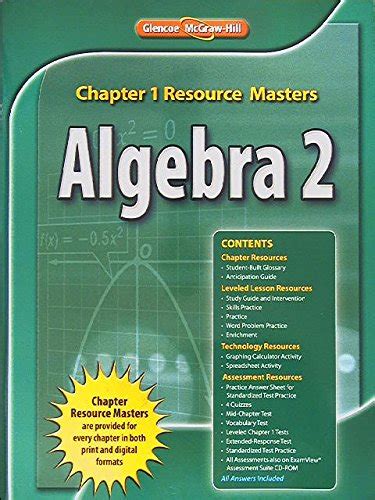 Glencoe Algebra 2 Chapter 1 Resource Masters 9780078905261
