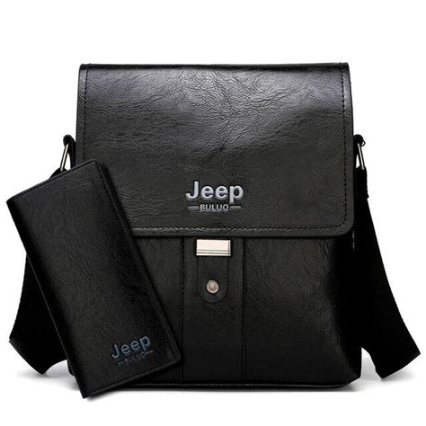 Jeep Buluo Men Shoulder Bag Set Big Brand Crossbody Business Messenger