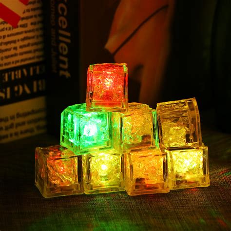 Light Up Ice Cubesled Ice Cube Shape Lights Liquid Activated