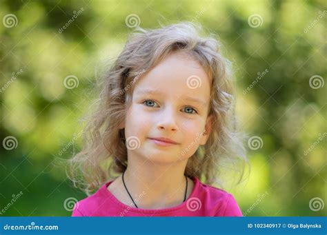 Little Girls With Curly Blonde Hair And Blue Eyes