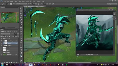 I Draw A Concept Of A Skin On Akali Using My Sketch For The First
