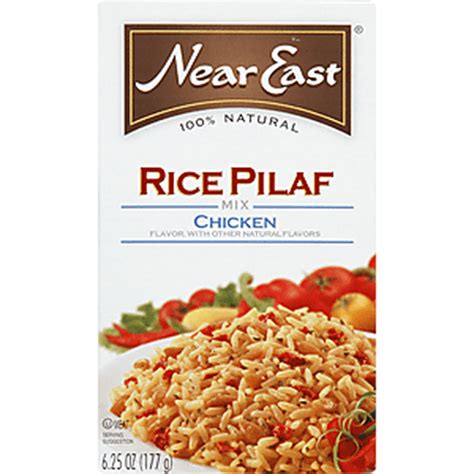 Add the rice and stir well to coat the rice with the fats. Near East Rice Pilaf Mix, Chicken | Shop | BevMo