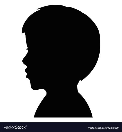 Little Boy Silhouette Royalty Free Vector Image