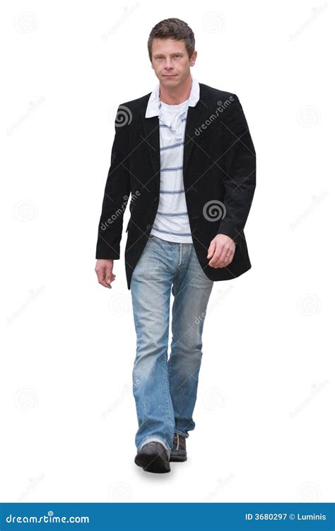 Man Walking Stock Image Image Of Active Casual Hurry 3680297