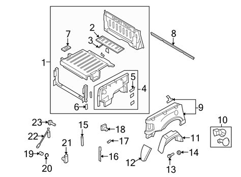 Ford F 150 Tailgate Parts Diagram