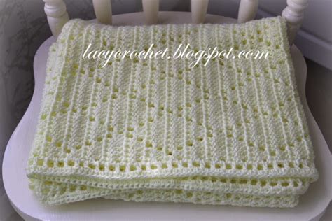 Free Pattern Super Simple Lacy Diamonds Blanket That