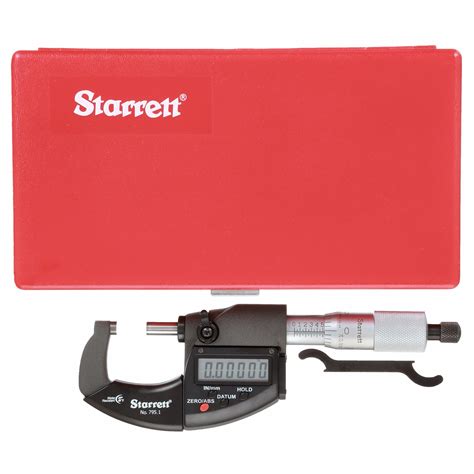 Starrett Ip67 Digital Outside Micrometer Range 0 In To 1 In 0 To 25