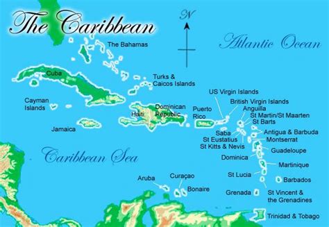 Caribbean Map Custom Sailing
