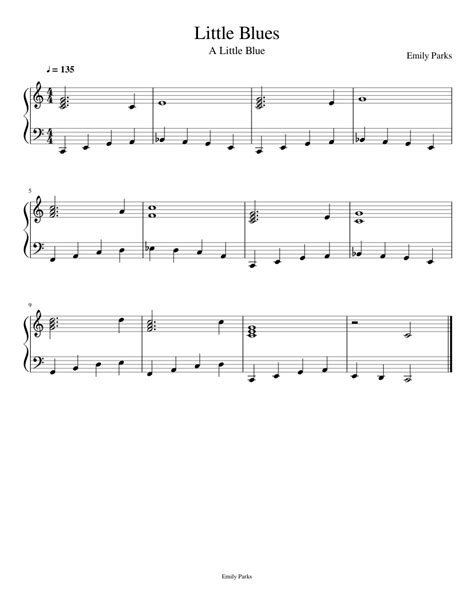 Little Blues Sheet Music For Piano Solo Download And Print In Pdf