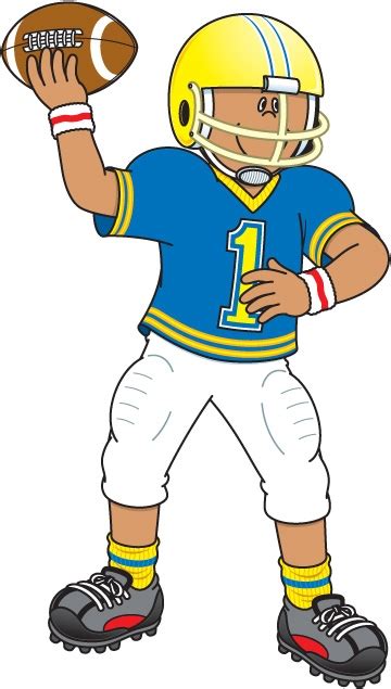 Cartoon Football Player Clipart Clipart Best