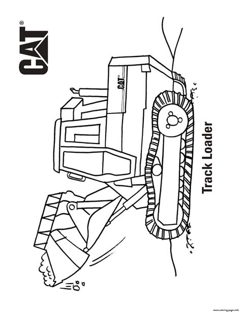 track loader truck caterpillar coloring pages printable