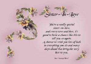 Share this quote on facebook send via mail. sister in law poems - Google Search | Birthday poems ...