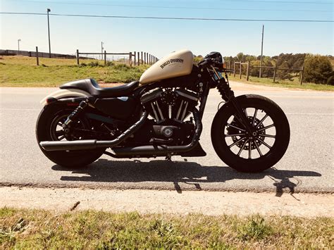 Harley Davidson Sportster Iron 883 Custom Sand Camo Denim Vance And Hines