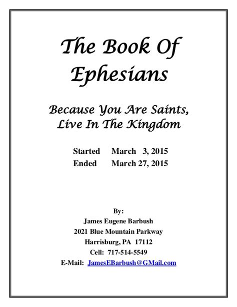 Who Wrote The Book Of Ephesians And Why - Ephesians Bible Study Book