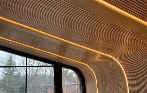 Wood Slat Ceiling Linear Lighting Shelly Lighting