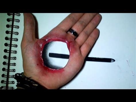 'pencil drawing made easy' is a cool pencil drawing site, especially if you want to draw realistically. Cool 3D Trick Art - Bullet Hole in Hand | FunnyDog.TV