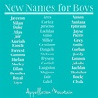 Middle names for boys - vtjoker