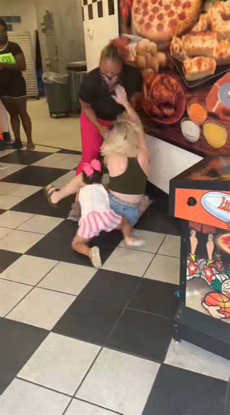 Shock Moment Mom Dragged Out Of Little Caesars By Her Hair And Stamped On