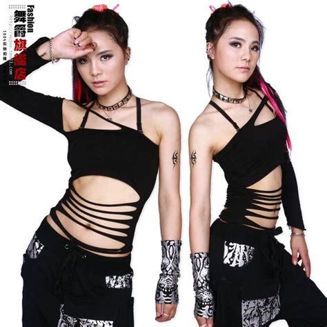 New Fashion Hip Hop Top Dance Female Jazz Costume Performance Wear Stage Clothing One Shoulder