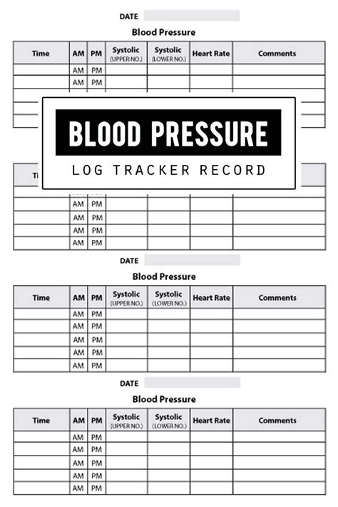 Buy Blood Pressure Log Record Planner Blood Pressure Tracker Blood